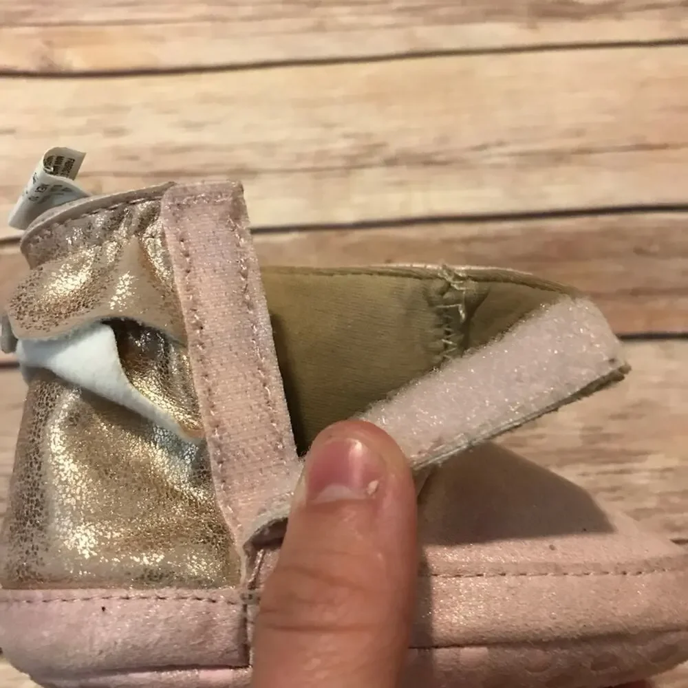 Disney Princess Soft Sole Pink & Gold Booties